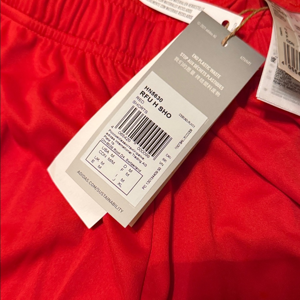 2/$30 Adidas Red Athletic Men's Shorts - Picture 4 of 4